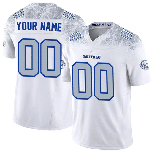 Custom B.Bills Active Player White MIKSHPS 2025 F.U.S.E. ¡°Rivalries¡± Vapor Untouchable Limited Stitched Jersey