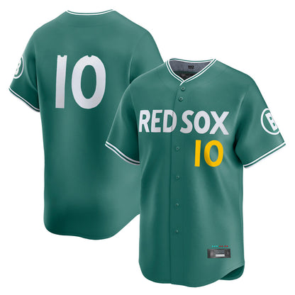 Boston Red Sox #10 Trevor Story Player Green MIKSHPS City Connect Limited Home Game Stitched Jerseys1
