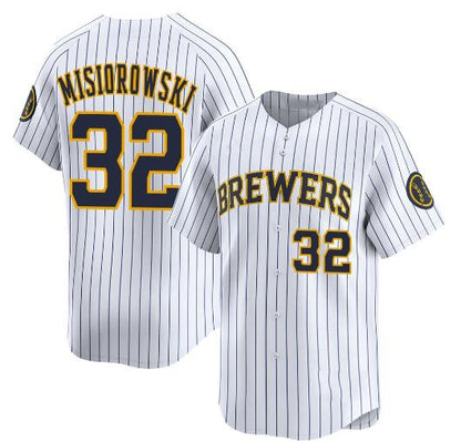 Milwaukee Brewers #32 Jacob Misiorowski White MIKSHPS Alternate Limited Stitched Jersey