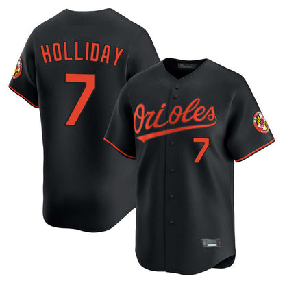 Baltimore Orioles #7 Jackson Holliday Player Black MIKSHPS Limited Home Game Stitched Jerseys