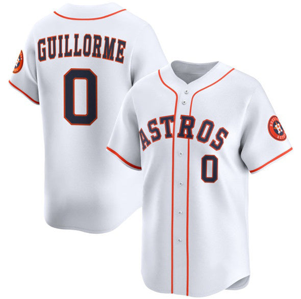 Houston Astros #0 Luis Guillorme White MIKSHPS 2025 Home Limited Stitched Jersey