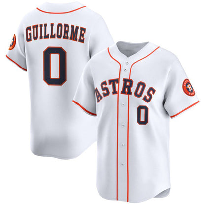 Houston Astros #0 Luis Guillorme White MIKSHPS 2025 Home Limited Stitched Jersey