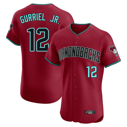 Arizona Diamondbacks #12 Lourdes Gurriel Jr Player Red MIKSHPS Limited Elite Home Game Stitched Jerseys