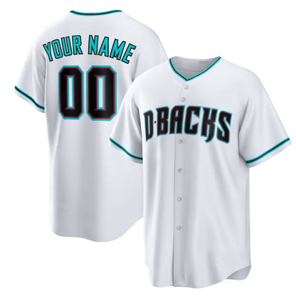 Custom Arizona Diamondbacks White MIKSHPS Cool Base Stitched Jersey