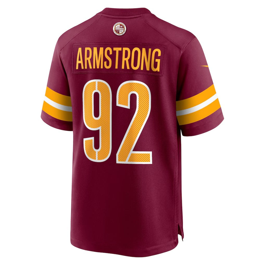 W.Commanders #92 Dorance Armstrong Burgundy MIKSHPS Game Jersey