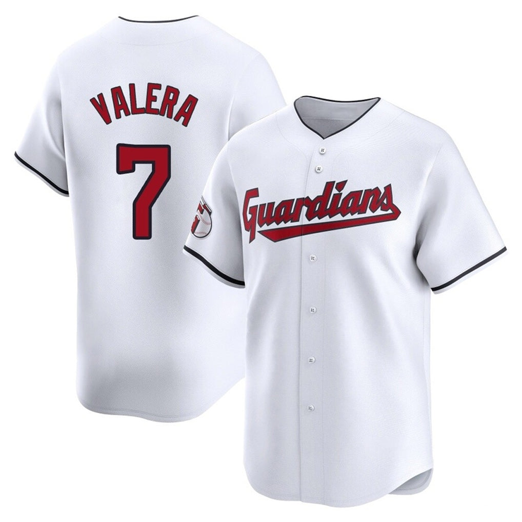 Cleveland Guardians #7 George Valera Player White MIKSHPS Limited Home Stitched Jerseys