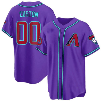 Custom Arizona Diamondbacks 2024 Cool Base Jersey V2 ¨C All Stitched-Purple MIKSHPS