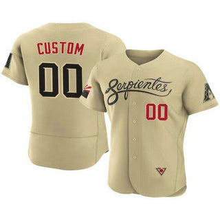 Custom Arizona Diamondbacks ACTIVE PLAYER 2021 Gold MIKSHPS City Connect Flex Base Stitched Jersey