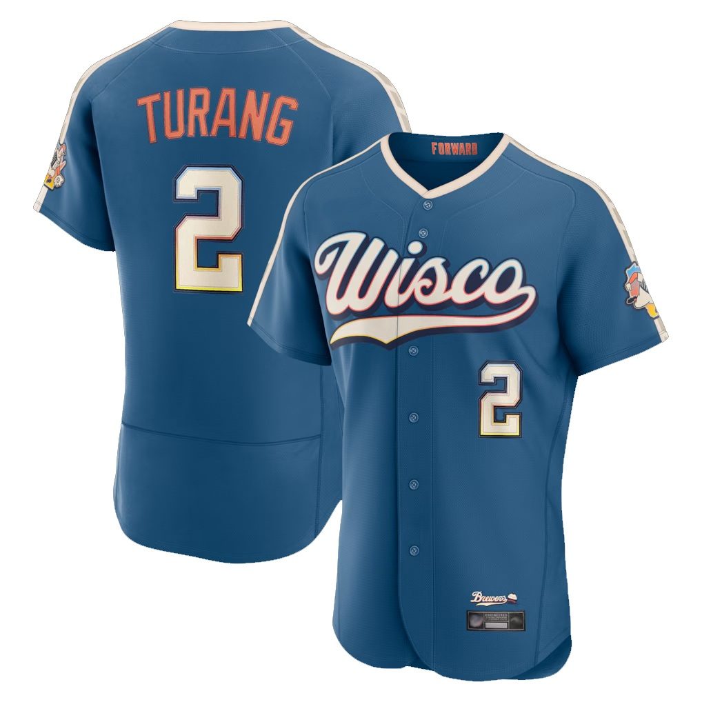 Milwaukee Brewers #2 Brice Turang Player Blue MIKSHPS 2026 City Connect Home Limited Elite Stitched Jerseys