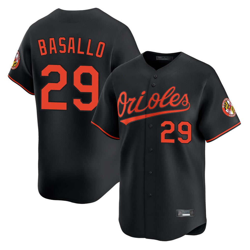 Baltimore Orioles #29 Samuel Basallo Player Black MIKSHPS Limited Home Game Stitched Jerseys