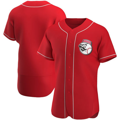 Cincinnati Reds Scarlet MIKSHPS Alternate Authentic Team Logo Jersey