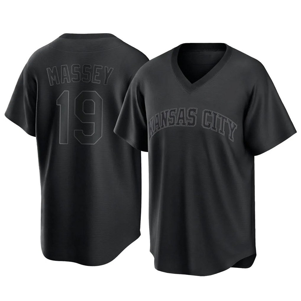 Kansas City Royals #19 Michael Massey Player Black MIKSHPS Fashion Game Stitched Jerseys