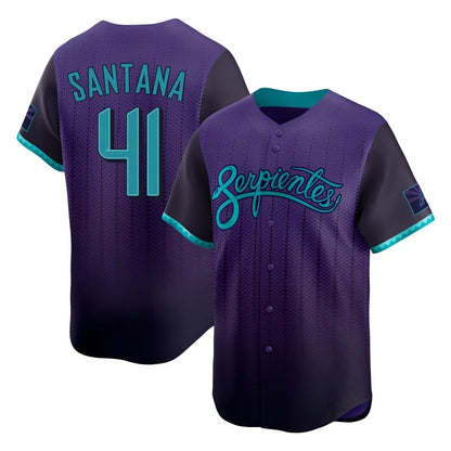 Arizona Diamondbacks #41 Carlos Santana Player Purple MIKSHPS City Connect Limited Home Game Stitched Jerseys