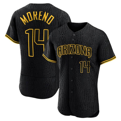 Arizona Diamondbacks #14 Gabriel Moreno Player Black MIKSHPS Snake Skin City Limited Elite Home Game Stitched Jerseys