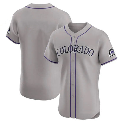Colorado Rockies Blank Player Gray MIKSHPS Limited Elite Home Stitched Jerseys
