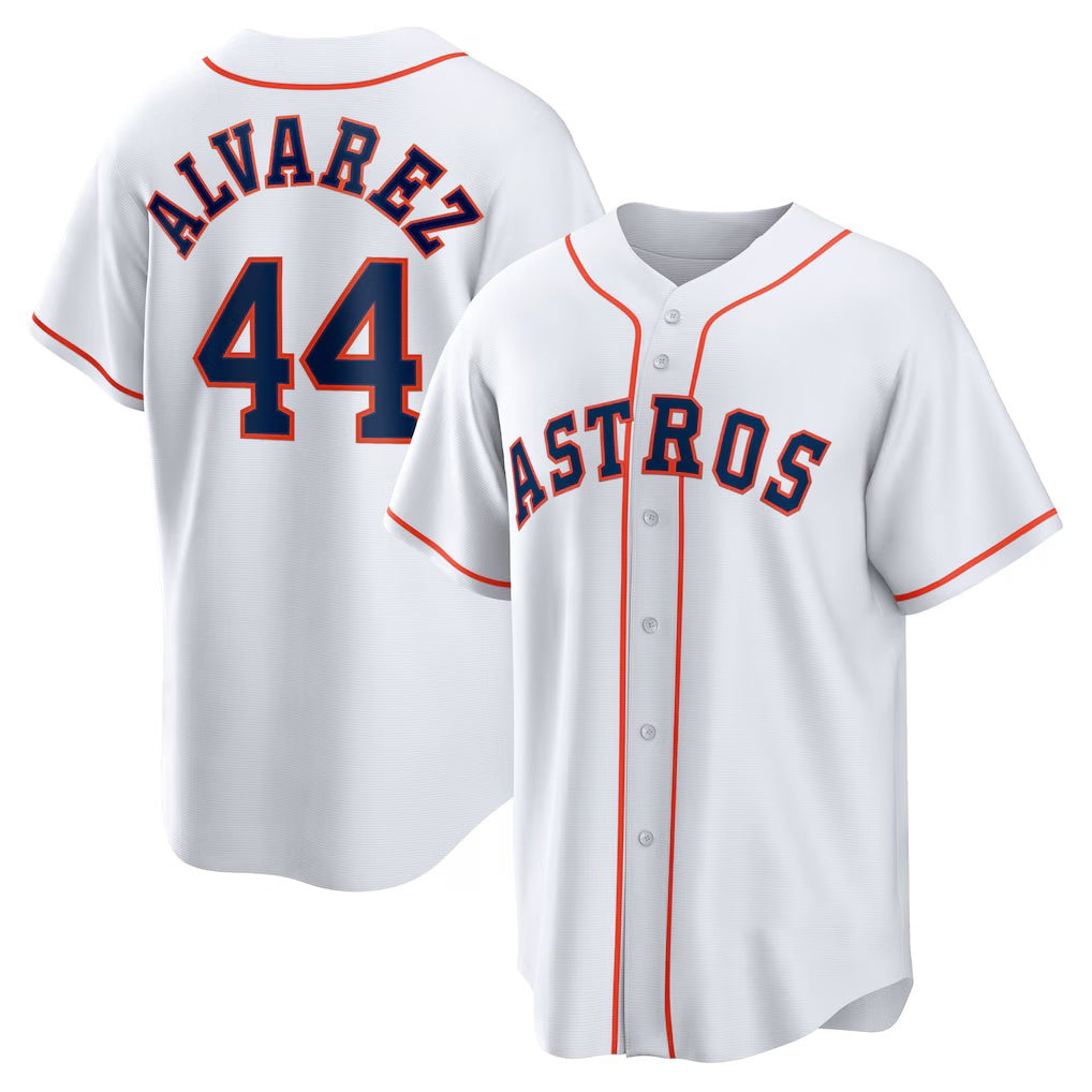 Houston Astros #44 Yordan ¨¢lvarez White MIKSHPS Home Replica Player Jersey