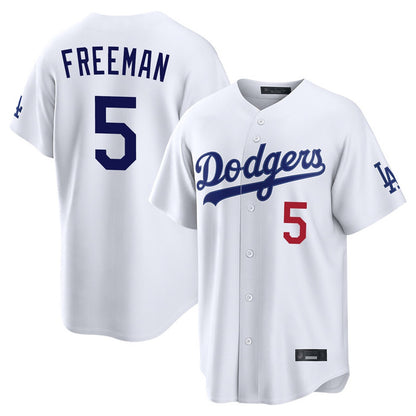 Los Angeles Dodgers #5 Freddie Freeman Player White MIKSHPS Home Game Stitched Jerseys