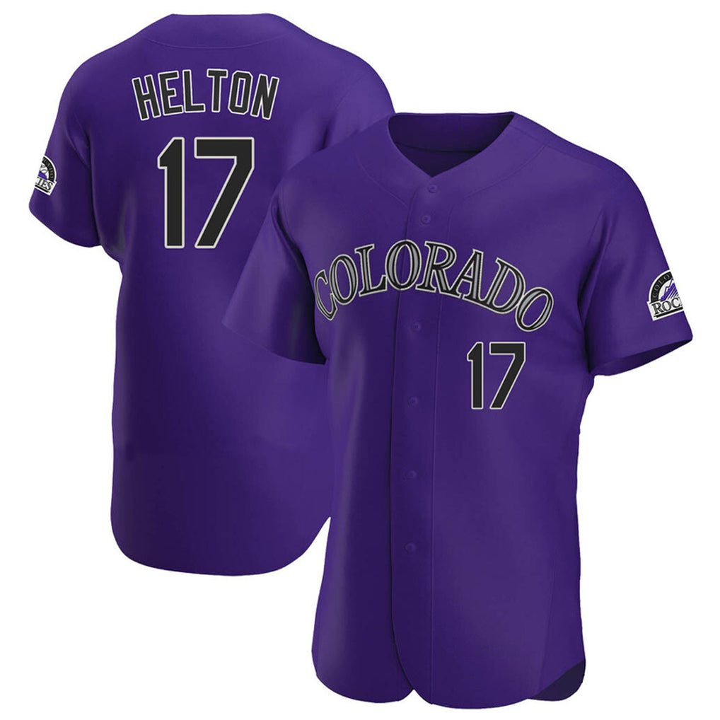Colorado Rockies #17 Todd Helton Player Purple MIKSHPS Limited Elite Home Stitched Jerseys