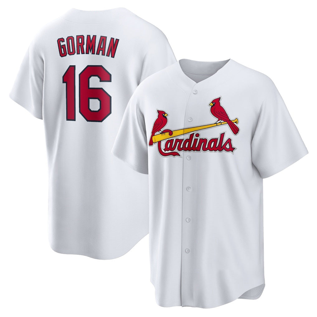 St. Louis Cardinals #16 Nolan Gorman White MIKSHPS Home Replica Jersey