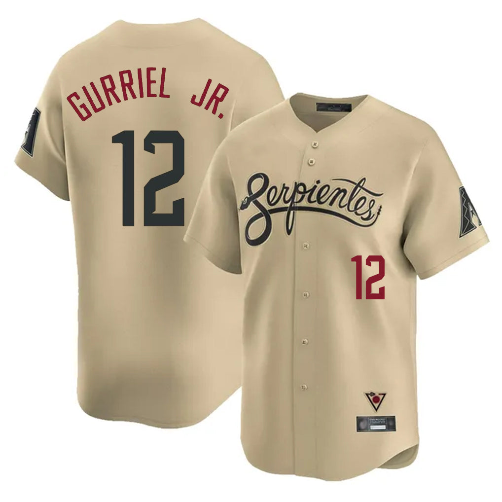 Arizona Diamondbacks #12 Lourdes Gurriel Jr Player Tan MIKSHPS City Connect Limited Home Game Stitched Jerseys