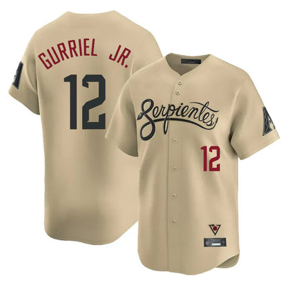 Arizona Diamondbacks #12 Lourdes Gurriel Jr Player Tan MIKSHPS City Connect Limited Home Game Stitched Jerseys