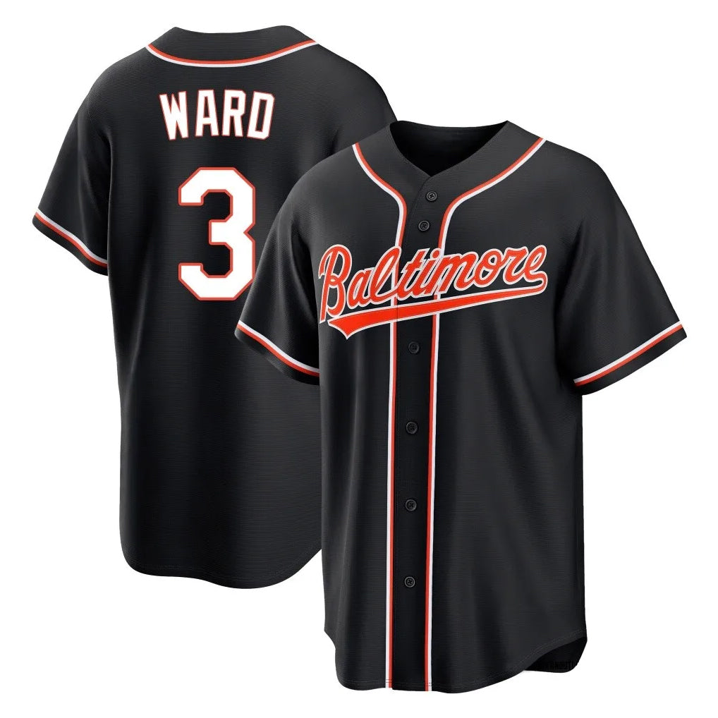 Baltimore Orioles #3 Taylor Ward Player Black MIKSHPS Out Home Game Stitched Jerseys