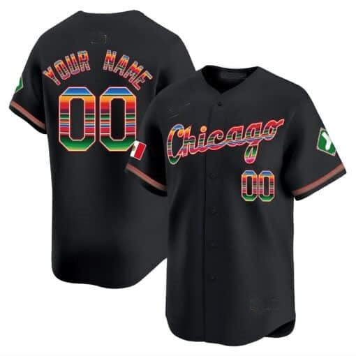 Custom Chicago White Sox Mexico Vapor Premier Limited Jersey V3- Black MIKSHPS
