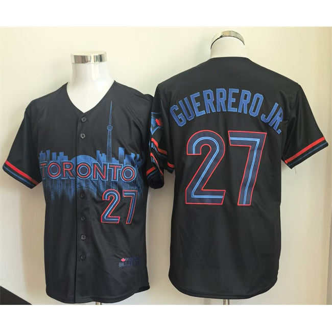 Toronto Blue Jays #27 Vladimir Guerrero Jr. Navy MIKSHPS 2024 City Connect Limited Stitched Jersey