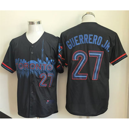 Toronto Blue Jays #27 Vladimir Guerrero Jr. Navy MIKSHPS 2024 City Connect Limited Stitched Jersey
