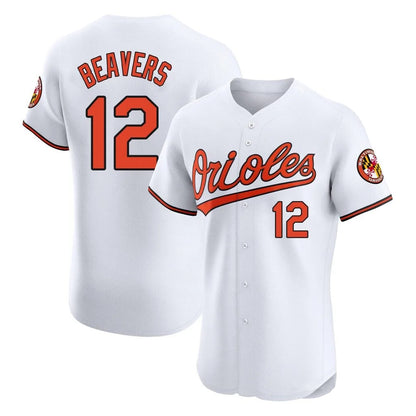 Baltimore Orioles #12 Dylan Beavers Player White MIKSHPS Limited Elite Home Game Stitched Jerseys