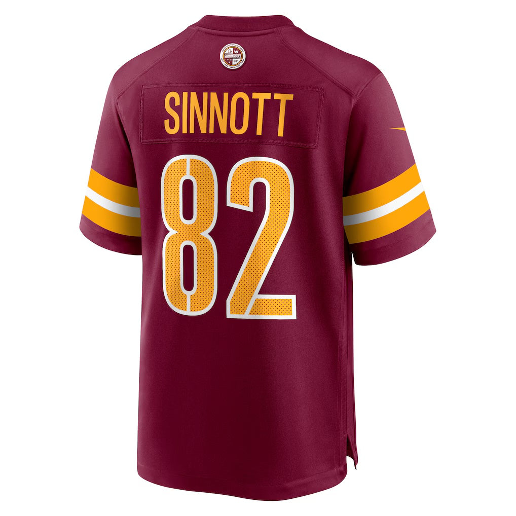 W.Commanders #82 Ben Sinnott Burgundy MIKSHPS Game Jersey