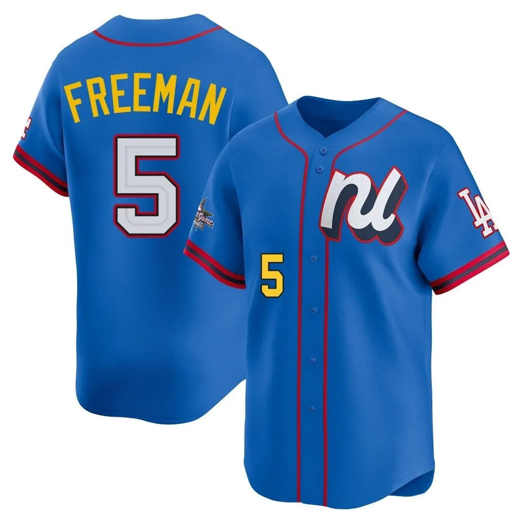 Los Angeles Dodgers #5 Freddie Freeman Player Blue MIKSHPS All-Star Limited Home Stitched Jerseys