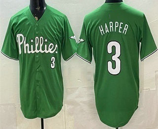 Philadelphia Phillies #3 Bryce Harper Green MIKSHPS Limited Stitched Jersey