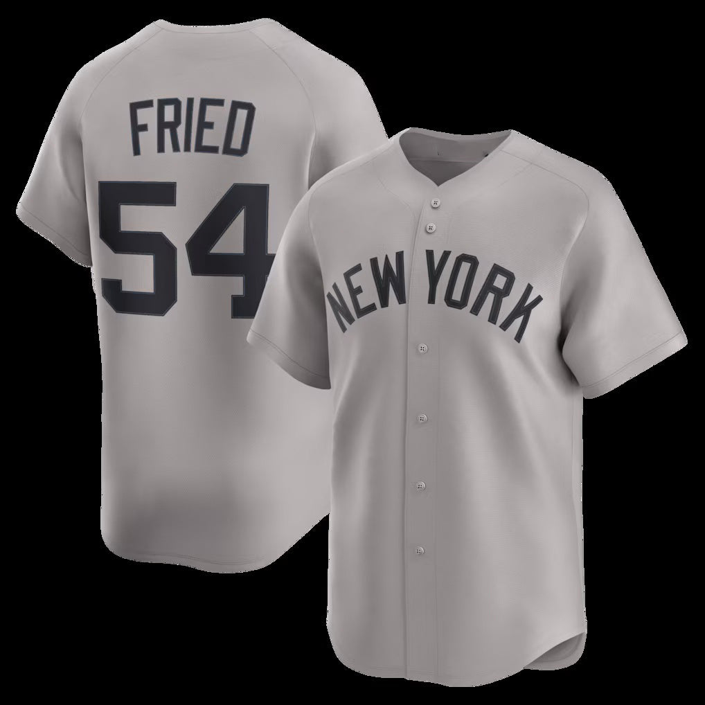 New York Yankees #54 Max Fried Gray MIKSHPS Road Limited Player Jersey