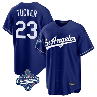 Los Angeles Dodgers #23 Kyle Tucker Player Royal MIKSHPS World Series Meet Game Stitched Jerseys