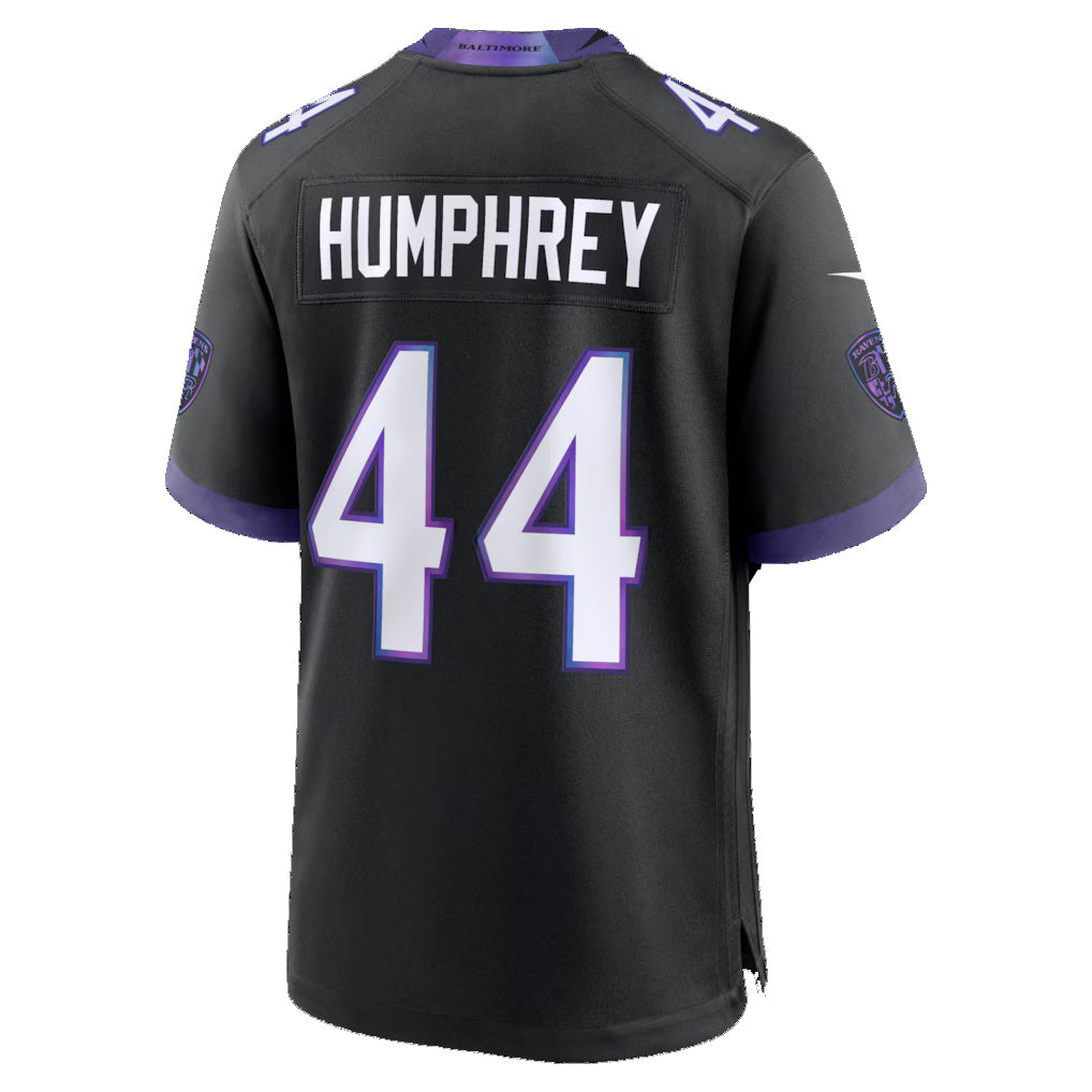 B.Ravens #44 Marlon Humphrey Black MIKSHPS Alternate Game Jersey