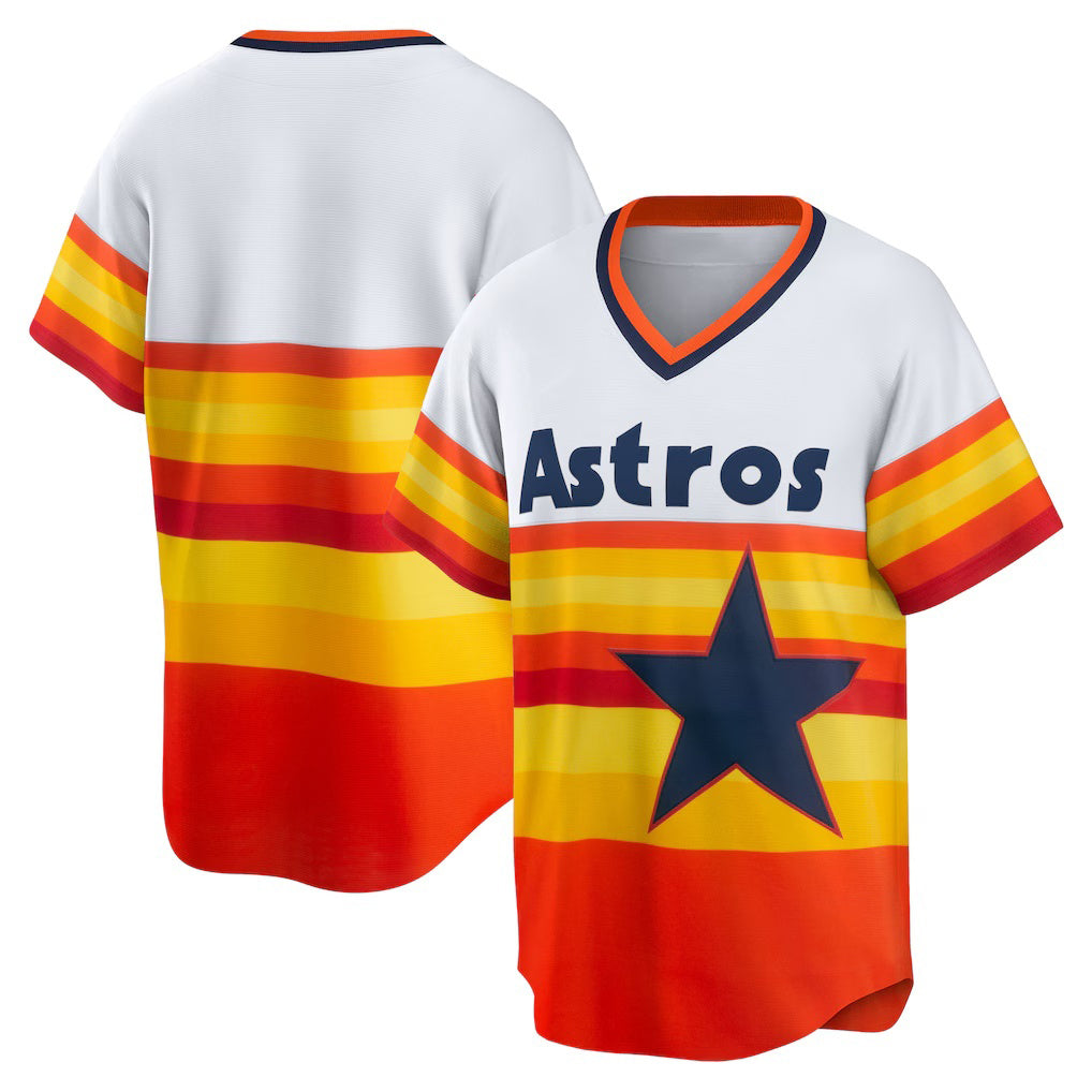 Houston Astros White MIKSHPS Home Cooperstown Collection Team Jersey