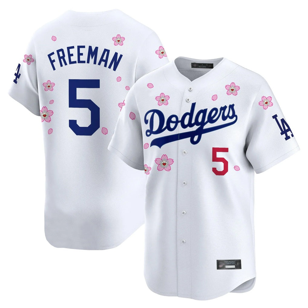 Los Angeles Dodgers #5 Freddie Freeman Player White MIKSHPS Tokyo Series Vapor Premier Limited Stitched Jerseys