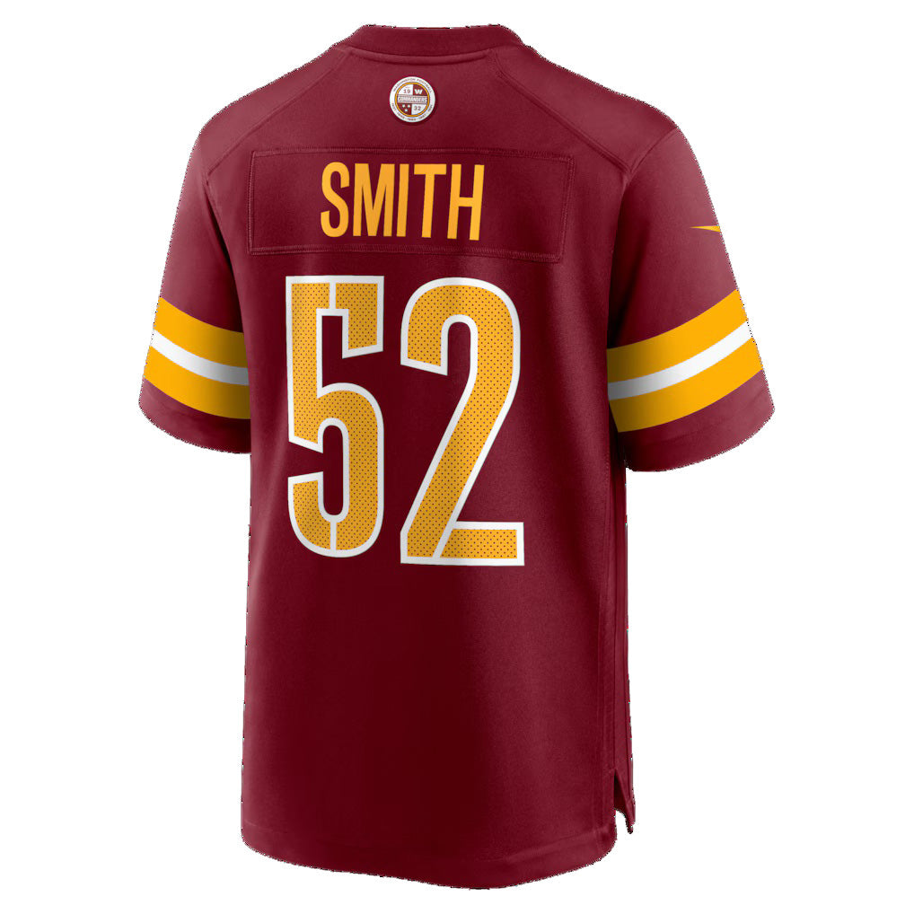 W.Commanders #52 Preston Smith Burgundy MIKSHPS Team Game Jersey