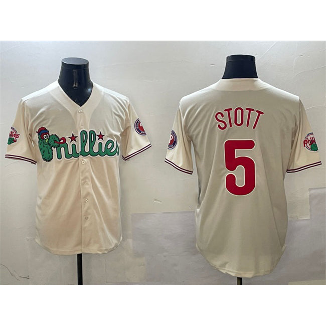 Philadelphia Phillies #5 Bryson Stott Cream MIKSHPS Phanatic Limited Stitched Jersey