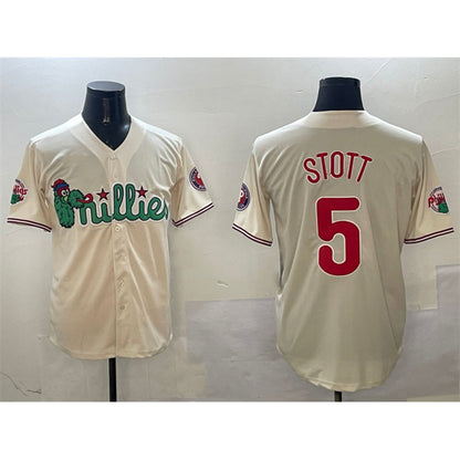 Philadelphia Phillies #5 Bryson Stott Cream MIKSHPS Phanatic Limited Stitched Jersey