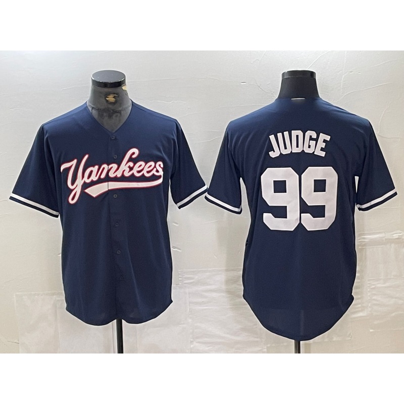 New York Yankees #99 Aaron Judge Navy MIKSHPS Cool Base Stitched Jersey