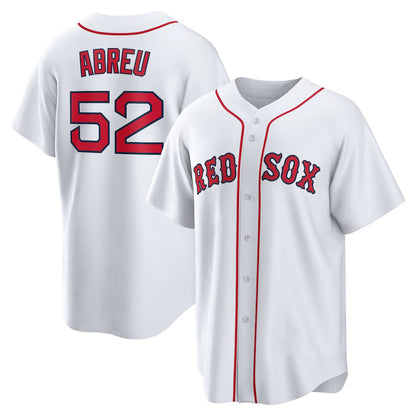 Boston Red Sox #52 Wilyer Abreu White MIKSHPS Home Replica Jersey
