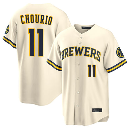 Milwaukee Brewers #11 Jackson Chourio Player Cream MIKSHPS Home Limited Stitched Jerseys