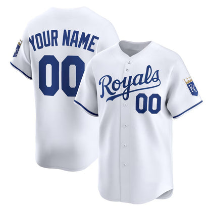 Custom Kansas City Royals MIKSHPS White Home Limited Jersey