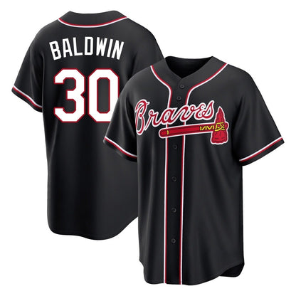 Atlanta Braves #30 Drake Baldwin Player Black MIKSHPS Fashion Out Game Stitched Jerseys