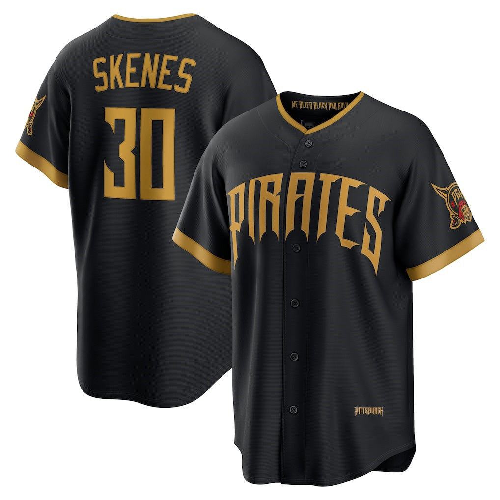 Pittsburgh Pirates #30 Paul Skenes Black MIKSHPS 2026 City Connect Stadium Jersey