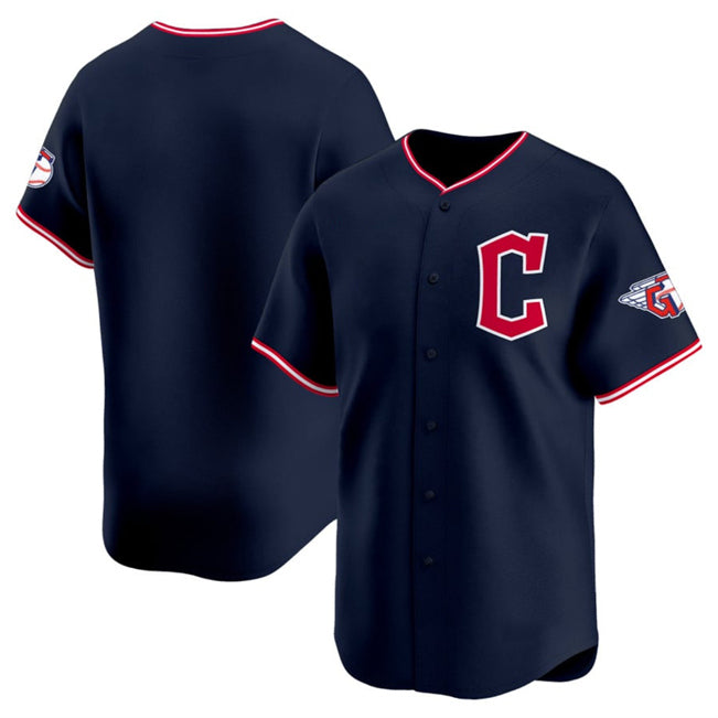 Cleveland Guardians Blank Navy MIKSHPS 2025 Alternate Limited Stitched Jersey