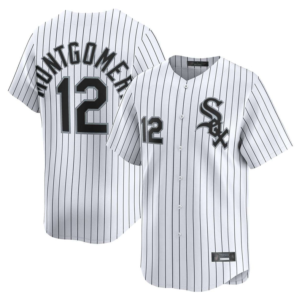 Chicago White Sox #12 Colson Montgomery Player White MIKSHPS Stripe Limited Home Stitched Jerseys