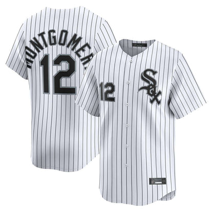 Chicago White Sox #12 Colson Montgomery Player White MIKSHPS Stripe Limited Home Stitched Jerseys